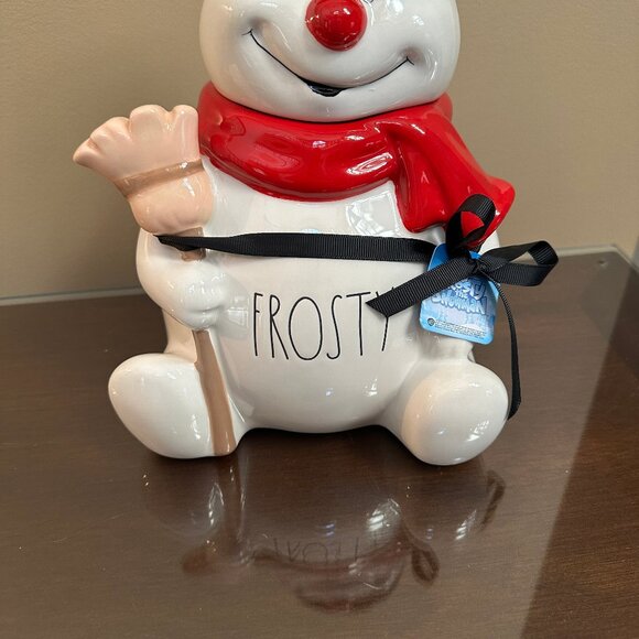 Rae Dunn x Frosty The Snowman 10.5" Winter Christmas Canister Cookie Jar NWT! - Picture 5 of 9
